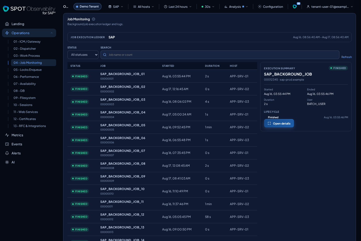 Job Monitoring with anonymized data