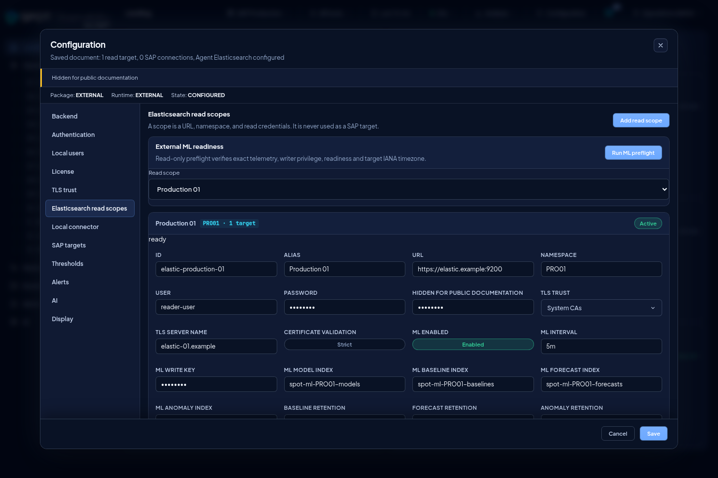 ML-Preflight für externen Read Scope